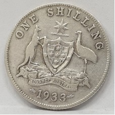 AUSTRALIA 1933 . ONE SHILLING . KEY DATE . FULL ADVANCE AUSTRALIA 
